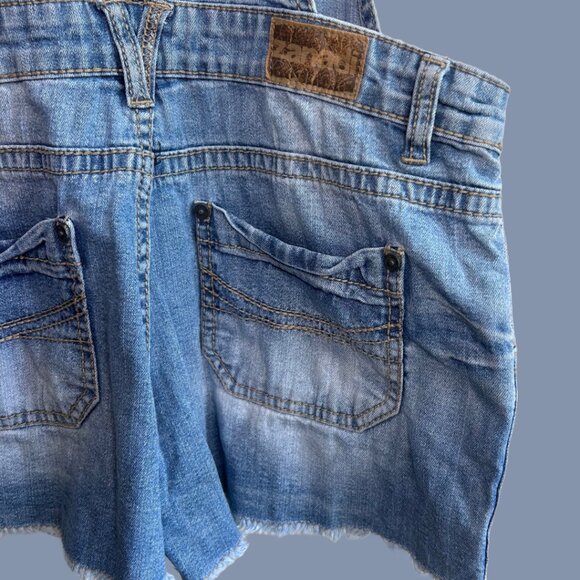 Vintage 90s Zanadi Jean Short Overalls - Picture 6 of 8